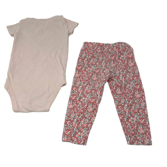 Baby Girl's - 3 Outfits - 3‎ Leggings, 2 Shirts, and 1 Body Suit - Size 12 Month - Picture 5 of 8